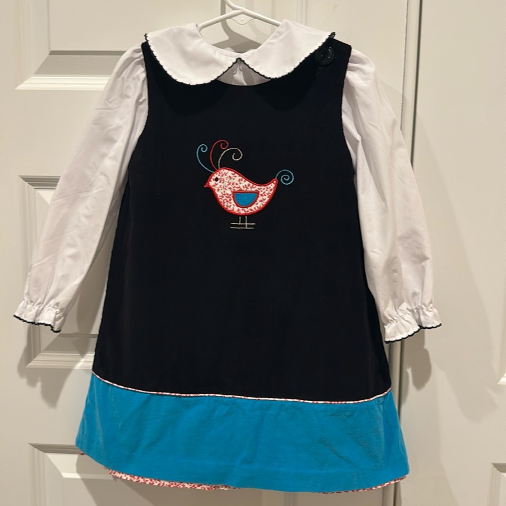 Le Za Me Girls Dress Reversible Jumpsuit Dress with Top Size 4T